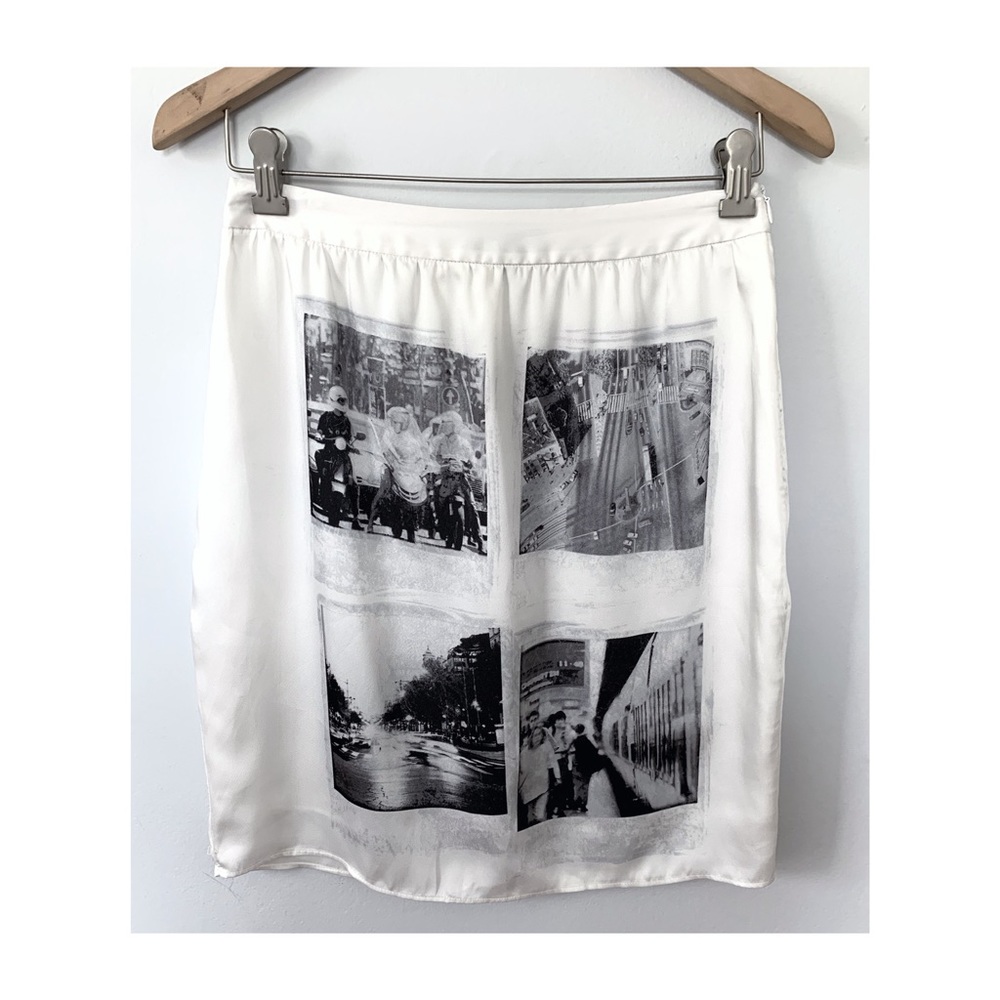 Adolfo Domínguez printed silk twill skirt